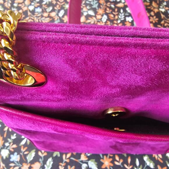 Frenchy of California Purple Jewel Gold Soft Crossbody Shoulder Purse Bag 80s - Picture 4 of 10